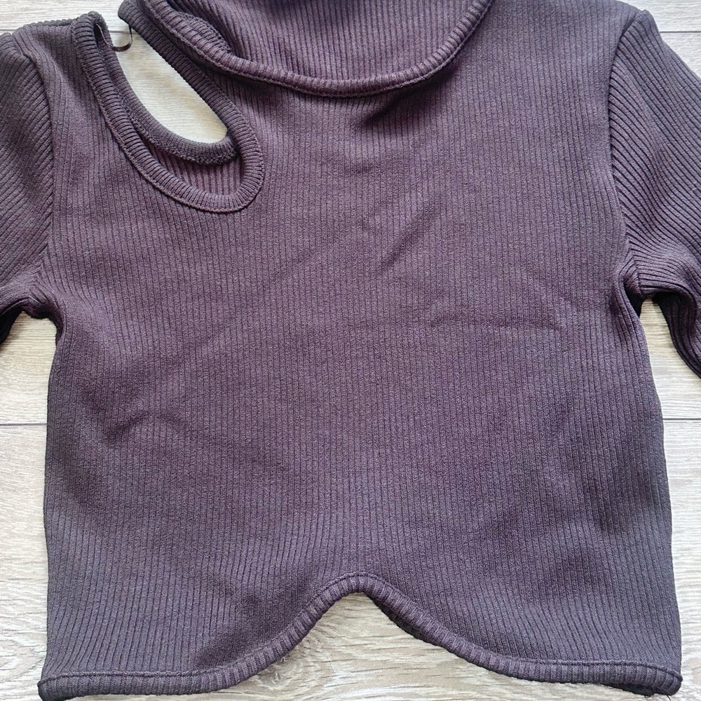 Zara Ribbed Long Sleeve Crop Top - Picture 7 of 13